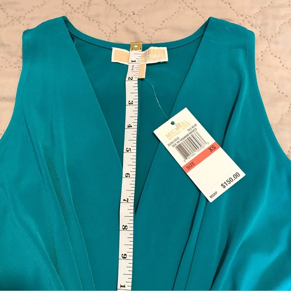 NWT MICHAEL KORS High - Low Turquoise Wedding Dress - Picture 5 of 11